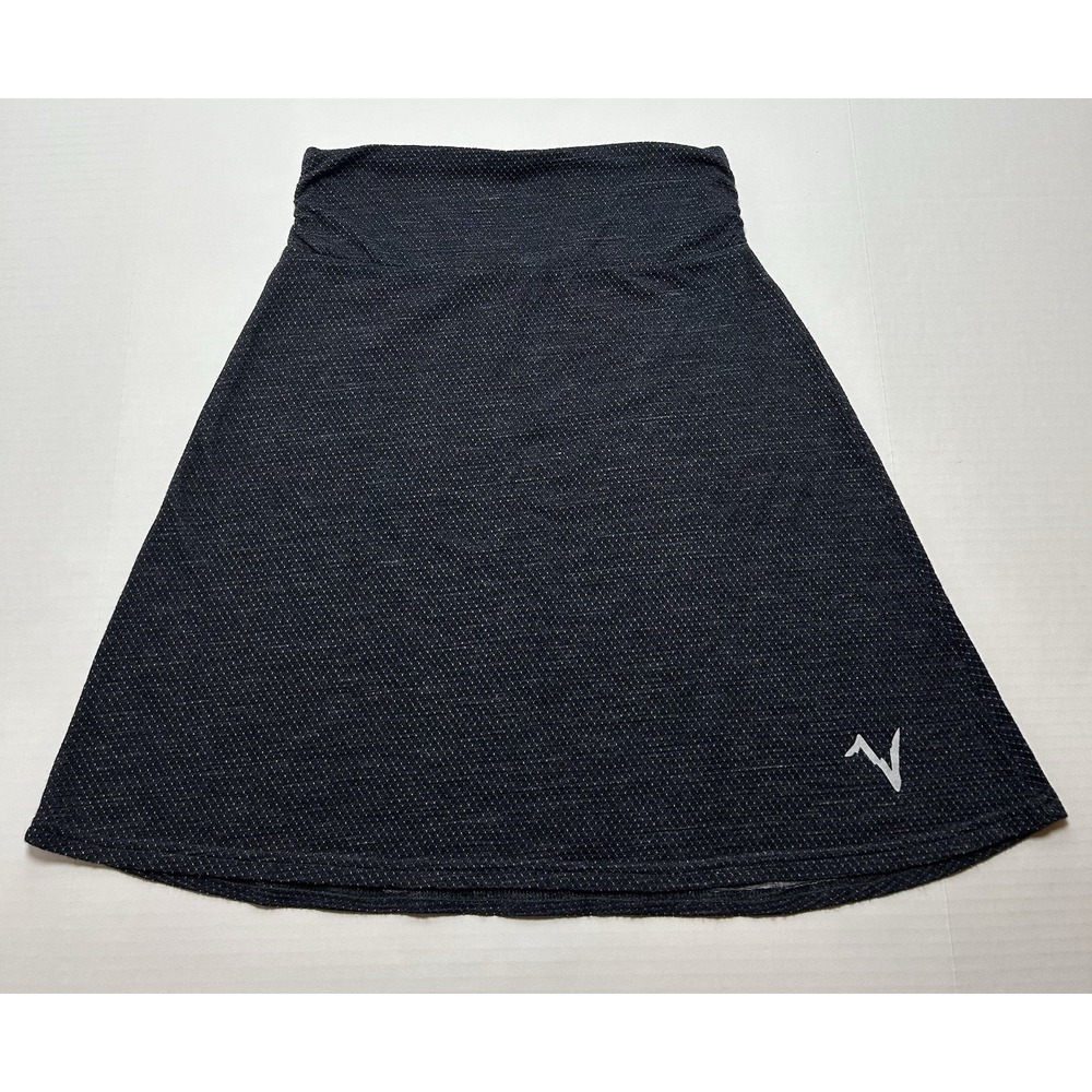 Voormi Women's Swift Water Skirt Medium Grey Wool USA Made Casual Comfort EUC